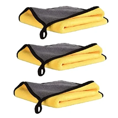 Image of Eidyer Microfibre Cleaning Cloths Towels, Thick Super Absorbent Micro Fibre Plush for Car Wash, Waxing Dusting and Drying, Household Fiber Towel 30 * 40cm
