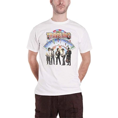 Image of The Traveling Wilburys T Shirt Band Photo Logo Official Mens White XL