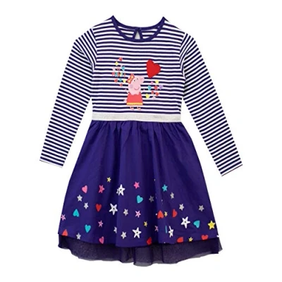 Image of Peppa Pig Girls Dress Purple Age 6 to 7 Years
