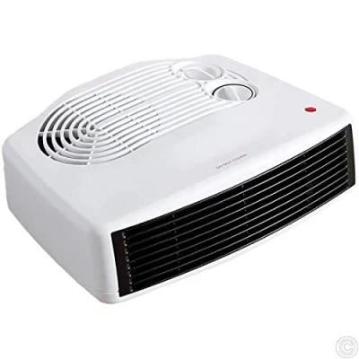 Image of STATUS Flat Fan Heater 3000 Watts (3 Kw) Indoor Radiator Portable White 2 Heat Settings Adjustable Thermostat FFH1P 3000W1PKB