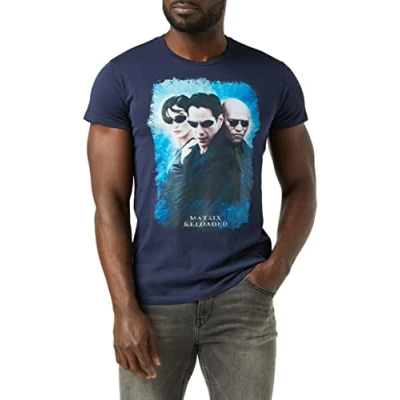 Image of cotton division Men&#039;s MEMATRXTS009 t Shirt, Navy, S
