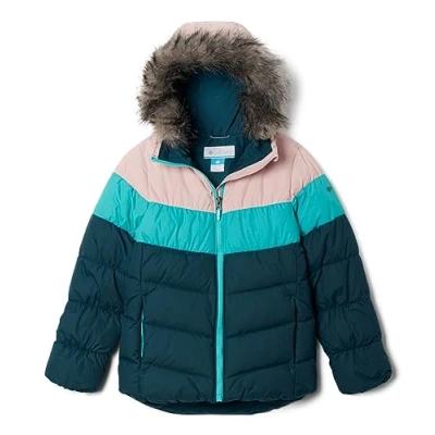 Image of Columbia Girl&#039;s Arctic Blast Jacket, Ski Night Wave/Bright Aqua/Dusty Pink, Size S