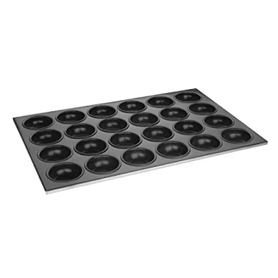 Image of Vogue Aluminium Non Stick Muffin Tray 24 Cup, Black, Size: 360(W) x 525(L)mm, Internal Cup 35(D) 80(Dia)mm, Resin, Aluminium, Bakeware, C564
