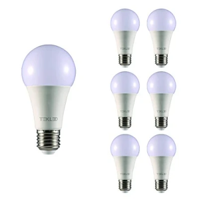 Image of TEKLED® A60 LED Bulbs E27 Edison Screw Energy Saving 12W Light Bulb 100W Incandescent Equivalent 4000K 1020LM NONDIMMABLE 6 Pack Cool White
