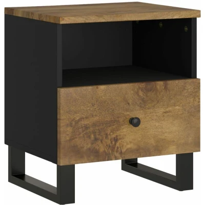 Image of vidaXL Bedside Cabinet Solid Wood Mango&amp;Engineered