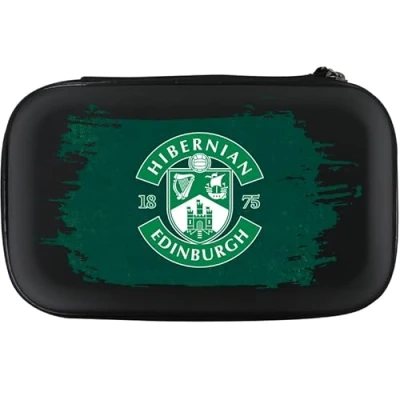 Image of Darts Corner Official Licensed Hibernian Football Club Hibs FC Case, Dark, Crest (W616)