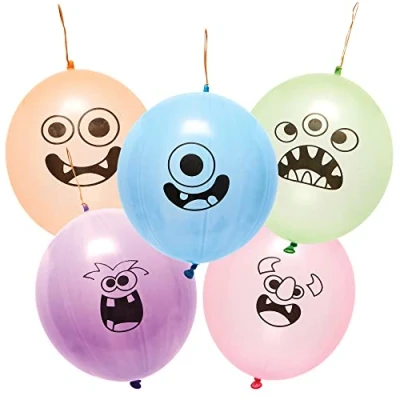 Image of Baker Ross FX761 Monster Bunch Punching Balloons Pack of 10, Party Bag Fillers for Kids
