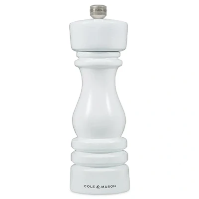 Image of Cole &amp; Mason London 18cm White Gloss Pepper Mill