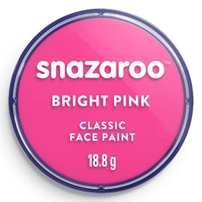 Image of Snazaroo Bright Pink Make Up (18 ml) Pack of 5 Classic Face Paint, Perfect for Parties, Cosplay, Animals Events, Carnival, Halloween, &amp; More