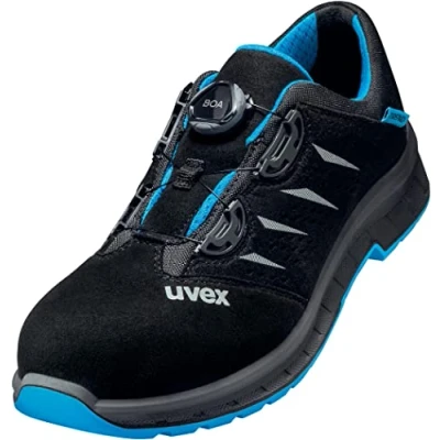 Image of Uvex Men 2 Trend 6938 6938245 Safety Shoes S1P Dress Size: 45 Black/Blue Pack of 1, 11 UK