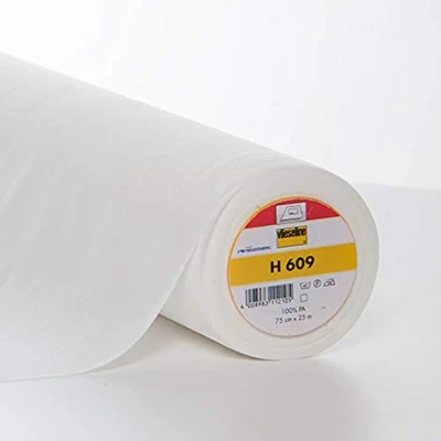 Image of Vilene H609 High Class Iron On Fusible Knit Super Stretch Interfacing Interlining White per metre
