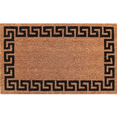 Image of Coco &amp; Coir Door Mats Indoor Natural Doormat Non Slip Abstract Design Entrance Welcome Mat (Aztec Wall 45cm x 75cm)