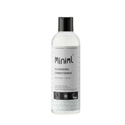 Image of Miniml Natural Cleansing Hair Conditioner Tea Tree &amp; Mint, Purifying Formula, Normal to Oily Hair, Suitable for Sensitive Scalp Skin, Sulphate Paraben Free, Vegan Cruelty 500ml Bottle
