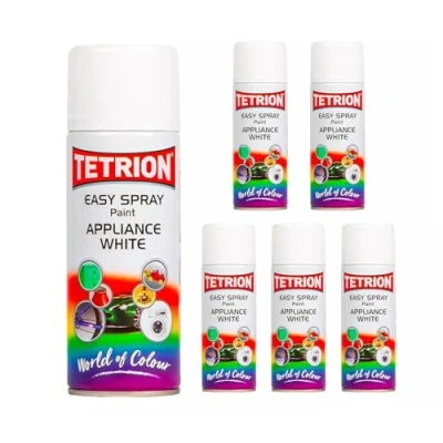 Image of Tetrion Easy Spray Paint, Appliance White, 400 ml (Pack of 6)