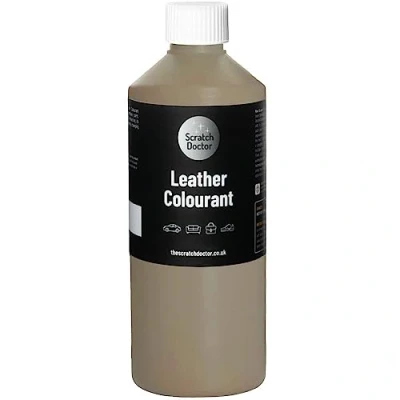Image of Scratch Doctor Leather Colourant Restore &amp; Repair Faux Vinyl Paint for Furniture Sofas Car Seats Shoes Handbags (Beige, 500ml)