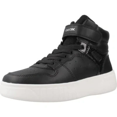 Image of Geox J MIKIROSHI Girl B Sneaker, Black/White, 10 UK Child