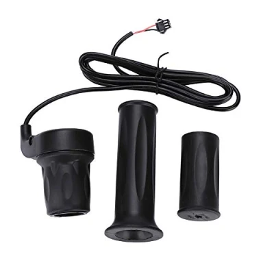 Image of Dilwe E Bike Twist Throttle, 1 Pair Universal Right Electric Scooter Speed Control Throttle with Left Normal Grip for 22.5 mm Handlebar