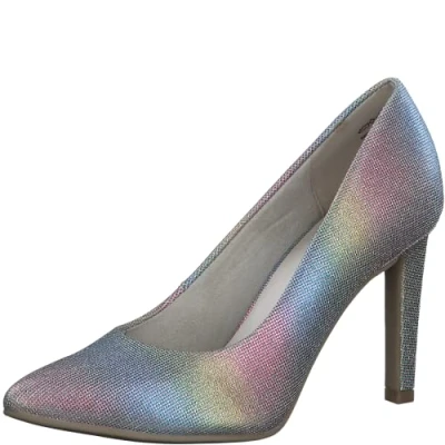 Image of MARCO TOZZI Women&#039;s Stiletto Heel, Soft Feel me Footbed, Ideal for Business and Leisure 2 22430 20 Pump, Rainbow Met 1, 7.5 UK