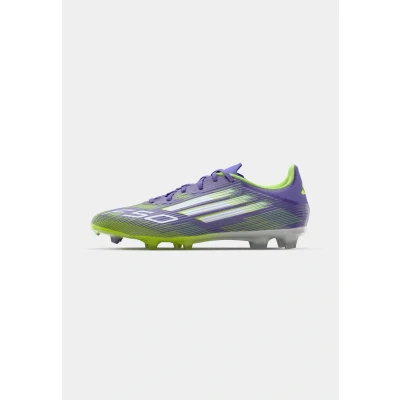 Image of adidas Performance F50 League FG/MG Moulded stud football boots, Men&#039;s, Size: 4, Purple rush/footwear white/lucid lemon shoes