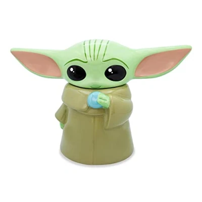 Image of Star Wars: The Mandalorian Grogu Ceramic Cookie Jar Container 13 Inches Tall