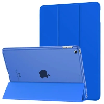 Image of MoKo Case Fit 2018/2017 iPad 9.7 5th/6th Generation, Slim Lightweight Smart Shell Stand Cover with Translucent Frosted Back Protector 2018/2017, Auto Wake/Sleep, Indigo