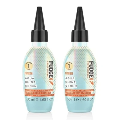 Image of Fudge DOUBLE Aqua Shine Lightweight Hair Styling Heat Protection Serum 50ml