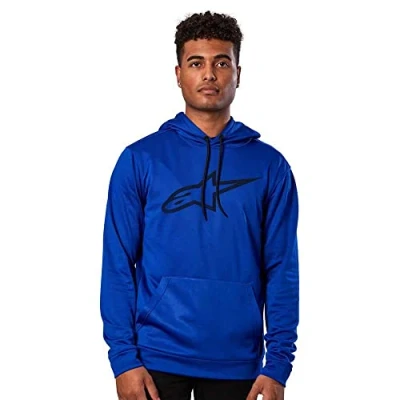 Image of Alpinestars Sweatshirt for Men and Women Hooded Comfort Regular Fit Sport Style Royal Blue/Black