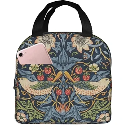 Image of BAAROO William Morris Lunch Box Reusable Insulated Bag Ladies Men&#039;s Suitable for Camping Office School