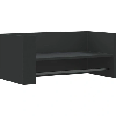 Image of vidaXL Wall Shelf Black 70.5x35x30.5 cm Engineered Wood