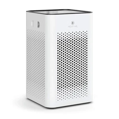 Image of Medify MA 25 Air Purifier with H13 HEPA filter a higher grade of for 500 Sq. Ft. Dual Intake Two &#039;3 in 1&#039; Filters 99.9% removal Modern Design White