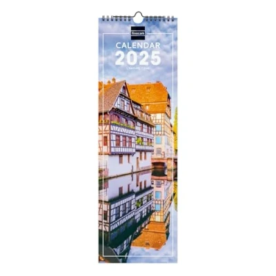 Image of Finocam International 2025 Spiral 15x48 Wall Photo Calendar Month View January December (12 months) Charming