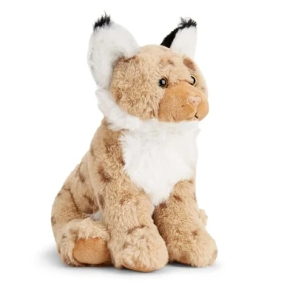Image of Zappi Co Liam the Lynx Plush Toy Bobcat (22cm) Tufted Ear Pal Soft, Cuddly, 100% Recycled Elusive Forest Friend