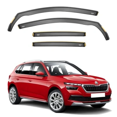 Image of ISPEED Wind Deflectors for SKODA KAMIQ 2019 2025 5 Door SUV 4pc Set Keep Your Car Ventilated In Rain Reduce Turbulence Tinted Channel Type