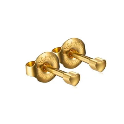 Image of Caflon Official Blu Ear Piecing Studs Gold Mini Heart (2 Pairs)