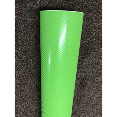 Image of 4D Green Carbon Fibre Car vinyl Wrap sticker film Wrapping Sheet 30CMx 1.52M (GREEN)