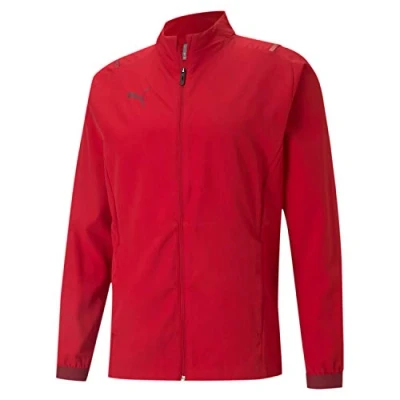 Image of PUMA Men&#039;S Teamcup Sideline Jacket Woven, Chili Pepper Cordovan, M