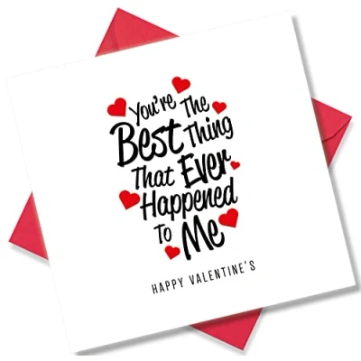 Image of Punkcards Valentines Card for Him Valentine Her ‘You&#039;re The Best Thing’ Romantic Day Valentine’s Husband or Wife