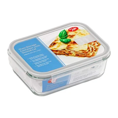 Image of Tala 1.336L Cook and Store Baking Dish Glass Ovenproof Roasting with Vented Airtight Snap Lock Lid, Oven Safe Microwave, Fridge, Freezer Dishwasher
