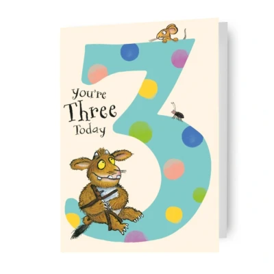 Image of Gruffalo Official Birthday Card, Age 3, 3rd