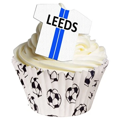 Image of Pack of 24 Edible LEEDS T Shirt Decorations 201 188 by CDA Products