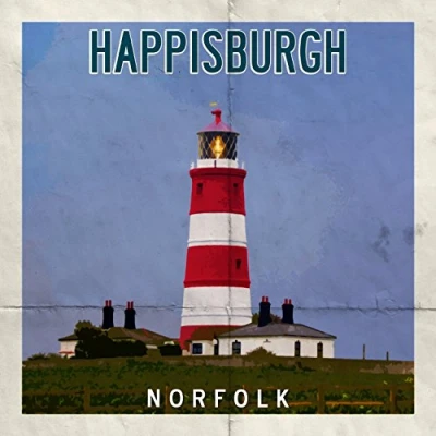 Image of Happisburgh Retro Poster Greeting Card