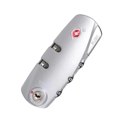 Image of Suitcase Locks, 3 Digit Number Combination TSA 007 Suitcases Approved Luggage Lock for Replacement and Retrofit, Customs Code Travel Case, Accessorie Silver