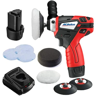 Image of ACDelco ARS1212 G12 Lithium Ion 12V (10.8V) Cordless Polisher &amp; Sander Power Tool Kit Car Polisher, Buffer Machine, Detailing with x2 Batteries, x1 Charger Accessories