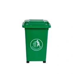 Image of GPC LWB30Y_Green Polypropylene Wheel Bin, 30L Capacity, 25.5cm x 35cm 49cm, Green
