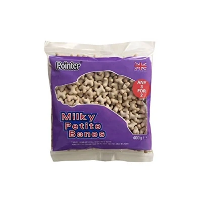 Image of Pointer Milky Petite Bones Dog Treats (400g) (Multicoloured)