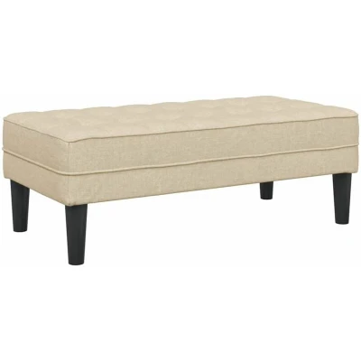 Image of vidaXL Bench Cream 113x57x39 cm Fabric