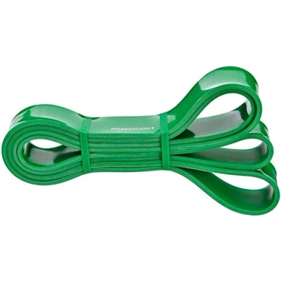Image of Amazon Basics Resistance and Pull Up Band, 22.6 56.6 kg, Green