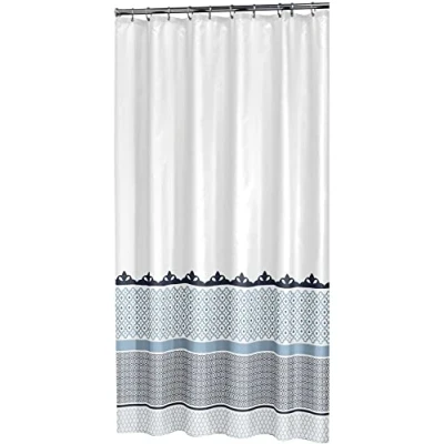 Image of Sealskin Marrakech Shower Curtain, Polyester, Blue, 180 x 200 cm