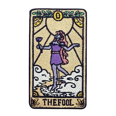 Image of Iron on Patch The Fool Tarot Card Astrology Patches, Cards Embroidery Patch, Zodiac Signs ironable Girls Badges Finally Home
