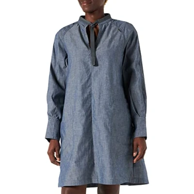 Image of G STAR RAW Women&#039;s V Neck Tunic Dress , Blue (raw denim D19054 D186 001), M